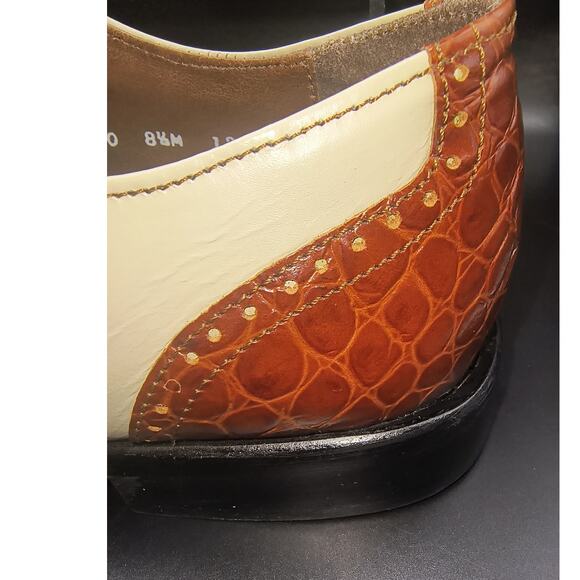 Stacy Adams Crocodile Embossed Two Tone Leather WingTip Dress Shoes - Size 8.5M main image 13
